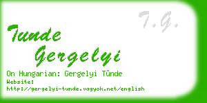 tunde gergelyi business card